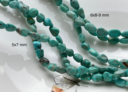 5x7 mm or 6x8-9 mm Natural Brown Blue Green Turquoise Gemstone Nugget Beads Irregular Nugget Gemstone Turquoise Beads #4103