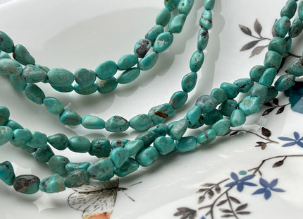 5x7 mm or 6x8-9 mm Natural Brown Blue Green Turquoise Gemstone Nugget Beads Irregular Nugget Gemstone Turquoise Beads #4103