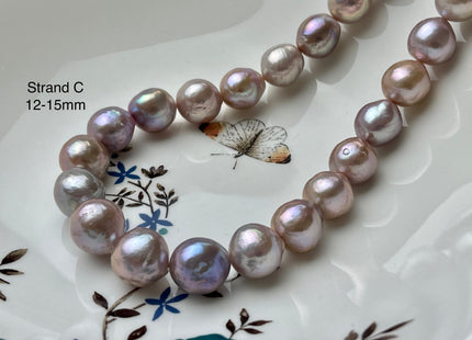 One-Of-A-Kind 13-18 mm AAAAA Very Rare Large Baroque Pearl Beads Genuine Super High Luster Natural Mauve Pink Baroque Edison Pearls #P2129