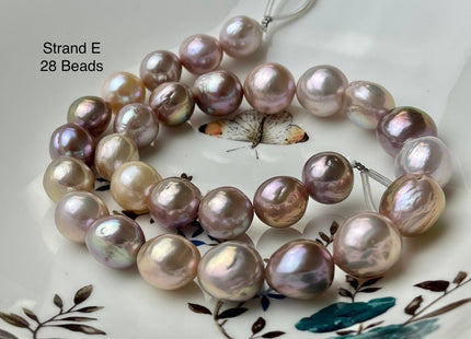 One-Of-A-Kind 13-18 mm AAAAA Very Rare Large Baroque Pearl Beads Genuine Super High Luster Natural Mauve Pink Baroque Edison Pearls #P2129