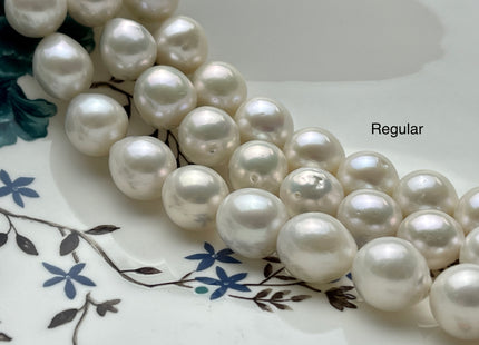 10-13 mm AAAA Natural White Edison Freshwater Pearl Beads Super High Luster Genuine Top Quality Baroque Edison Pearls 32-34 Beads #P2130