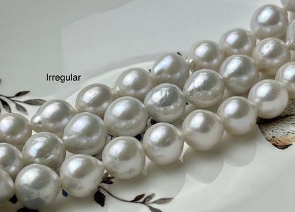 10-13 mm AAAA Natural White Edison Freshwater Pearl Beads Super High Luster Genuine Top Quality Baroque Edison Pearls 32-34 Beads #P2130