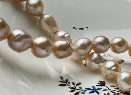 One-Of-A-Kind 12-18 mm AAAAA Very Rare Large Baroque Pearl Beads Genuine Super High Luster Natural Pink Baroque Edison Pearls #P2131