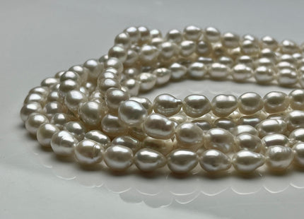 8x10-11 mm AAA Natural White High Luster Tear Drop Edison Baroque Freshwater Pearls Beads Genuine Freshwater Edison Pearls #P2117