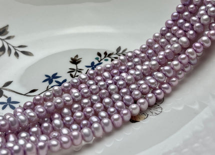 5-6 mm Rare Lilac Color Potato Freshwater Pearl Beads Genuine High Luster Lavender Color Freshwater Potato Pearls #1536
