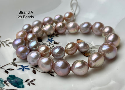 One-Of-A-Kind 13-18 mm AAAAA Very Rare Large Baroque Pearl Beads Genuine Super High Luster Natural Mauve Pink Baroque Edison Pearls #P2129