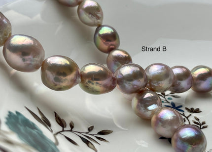 One-Of-A-Kind 13-18 mm AAAAA Very Rare Large Baroque Pearl Beads Genuine Super High Luster Natural Mauve Pink Baroque Edison Pearls #P2129
