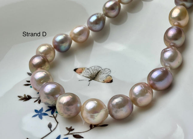 One-Of-A-Kind 13-18 mm AAAAA Very Rare Large Baroque Pearl Beads Genuine Super High Luster Natural Mauve Pink Baroque Edison Pearls #P2129