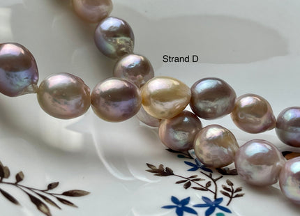 One-Of-A-Kind 13-18 mm AAAAA Very Rare Large Baroque Pearl Beads Genuine Super High Luster Natural Mauve Pink Baroque Edison Pearls #P2129