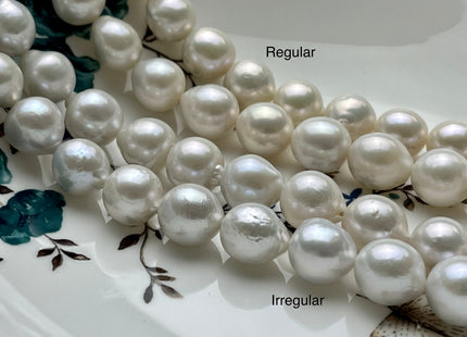 10-13 mm AAAA Natural White Edison Freshwater Pearl Beads Super High Luster Genuine Top Quality Baroque Edison Pearls 32-34 Beads #P2130