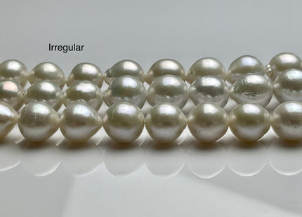 10-13 mm AAAA Natural White Edison Freshwater Pearl Beads Super High Luster Genuine Top Quality Baroque Edison Pearls 32-34 Beads #P2130