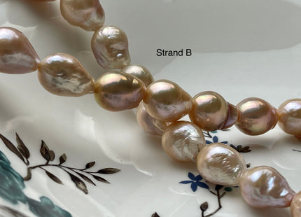 One-Of-A-Kind 12-18 mm AAAAA Very Rare Large Baroque Pearl Beads Genuine Super High Luster Natural Pink Baroque Edison Pearls #P2131