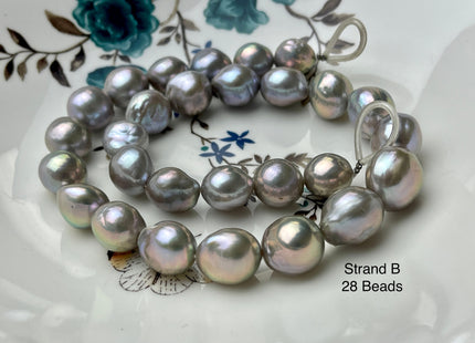 One-Of-A-Kind 13-20 mm AAAA Very Rare LARGE Baroque Freshwater Pearl Beads Genuine Gray Color High Quality Baroque Edison Pearls #P2132