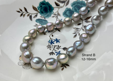 One-Of-A-Kind 13-20 mm AAAA Very Rare LARGE Baroque Freshwater Pearl Beads Genuine Gray Color High Quality Baroque Edison Pearls #P2132