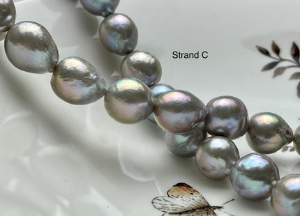 One-Of-A-Kind 13-20 mm AAAA Very Rare LARGE Baroque Freshwater Pearl Beads Genuine Gray Color High Quality Baroque Edison Pearls #P2132