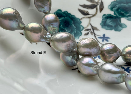 One-Of-A-Kind 13-20 mm AAAA Very Rare LARGE Baroque Freshwater Pearl Beads Genuine Gray Color High Quality Baroque Edison Pearls #P2132