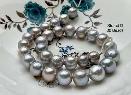 One-Of-A-Kind 13-20 mm AAAA Very Rare LARGE Baroque Freshwater Pearl Beads Genuine Gray Color High Quality Baroque Edison Pearls #P2132