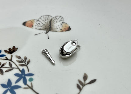 8x12 mm .925 Sterling Silver Clasp With Heart Shape Sterling Silver Finding Clasp Heart Sterling Silver W/CZ Clasps #10269