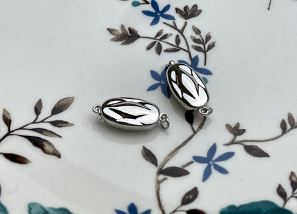 8x15 mm .925 Sterling Silver Clasp With Diamond Shape Pattern Sterling Silver Finding Clasp Sterling Silver Clasps #10270