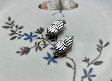 8x15 mm .925 Sterling Silver Clasp With Irregular Pattern Sterling Silver Finding Clasp Sterling Silver Clasps #10273