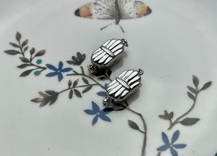 8x15 mm .925 Sterling Silver Clasp With Irregular Pattern Sterling Silver Finding Clasp Sterling Silver Clasps #10273