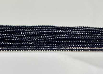 2-2.5 mm Faceted Round Tiny Blue Sandstone Gemstone Beads Genuine Natural Sandstone Loose Beads 13 Inches Strand #4112