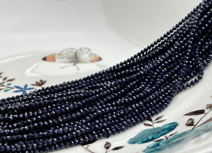 2-2.5 mm Faceted Round Tiny Blue Sandstone Gemstone Beads Genuine Natural Sandstone Loose Beads 13 Inches Strand #4112