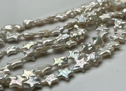 3 Pieces 10-11 mm Rare Natural White Star Flower Shape Genuine Freshwater Pearl Beads Genuine High Luster Limited Edition Beads #P2142