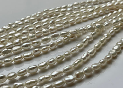 3-4mm 5-7mm AAAAA Natural White Keshi Nugget Freshwater Pearl Center Drilled Keshi Pearl Genuine Super High Luster Tiny Keshi Pearl #P2150