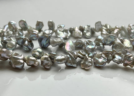 7-9x9-12 mm AA Gray Color Keshi Freshwater Pearls Top Drilled Keshi Pearl Beads High Luster Genuine Keshi Freshwater Pearls #P2148