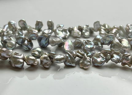 7-9x9-12 mm AA Gray Color Keshi Freshwater Pearls Top Drilled Keshi Pearl Beads High Luster Genuine Keshi Freshwater Pearls #P2148
