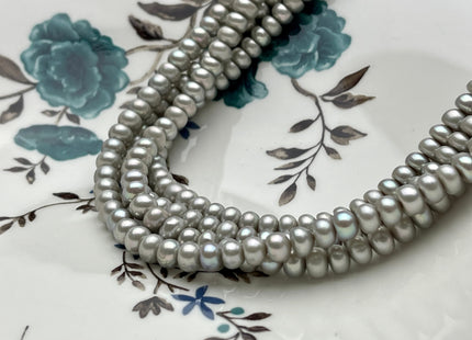 5mm 6mm AA Gray Color Round Button Freshwater Pearl Beads Genuine High Luster Smooth Freshwater Button Pearls #P2149
