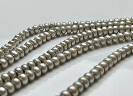 5mm 6mm AA Gray Color Round Button Freshwater Pearl Beads Genuine High Luster Smooth Freshwater Button Pearls #P2149