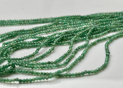 2mm AAA Natural Faceted Round Green Emerald Gemstone Beads Genuine Top Quality Emerald Tiny Gemstone Bead 13 inches Strand #4121