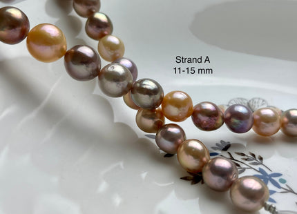 11-15 mm AAAAA Very Rare Natural Multi Dark Mauve Pink Freshwater Baroque/Edison Pearl Beads High Luster Genuine Purple Edison Pearl #P2145
