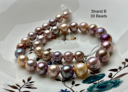 11-15 mm AAAAA Very Rare Natural Multi Dark Mauve Pink Freshwater Baroque/Edison Pearl Beads High Luster Genuine Purple Edison Pearl #P2145