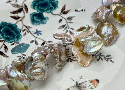 One-Of-A-Kind AAA Rare HUGE Keshi Freshwater Pearl Bead Genuine Super High Luster Natural Mauve Pink Freshwater Keshi Pearls #P2175