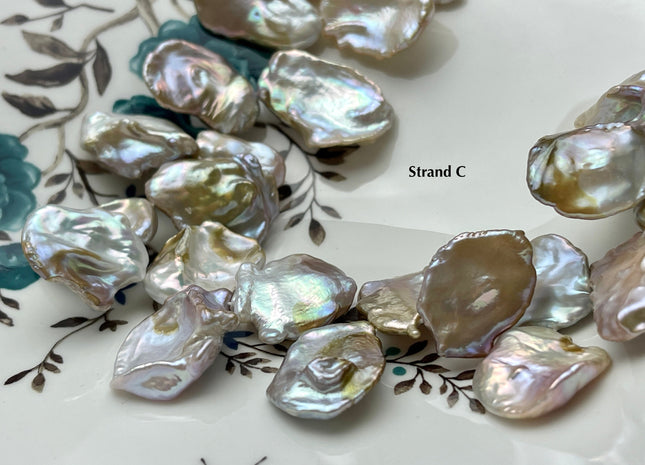One-Of-A-Kind AAA Rare HUGE Keshi Freshwater Pearl Bead Genuine Super High Luster Natural Mauve Pink Freshwater Keshi Pearls #P2175
