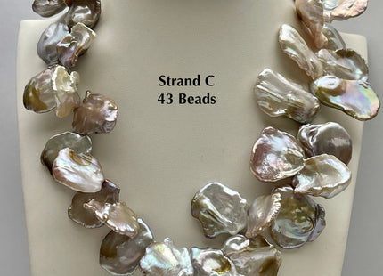 One-Of-A-Kind AAA Rare HUGE Keshi Freshwater Pearl Bead Genuine Super High Luster Natural Mauve Pink Freshwater Keshi Pearls #P2175