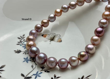 One-Of-A-Kind AAAAA Very Rare Natural Multi Dark Mauve Pink Freshwater Baroque/Edison Pearl Beads High Luster Genuine Purple Pearls #P2172