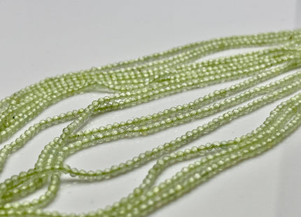 2 mm Faceted Round Tiny Light Green Prehnite Gemstone Beads Genuine Natural Prehnite Loose Beads 13 Inches Strand #4128