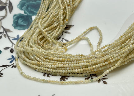 2 mm Faceted Round Tiny Multi Yellow Aquamarine Gemstone Beads Genuine Natural Aquamarine Loose Beads 13 Inches Strand #4141