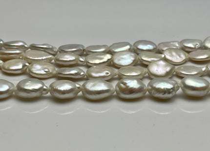 12-14 mm AA White Coin Freshwater Pearl Genuine Freshwater Pearl Beads Natural White High Luster/ Quality Coin Pearls #1072