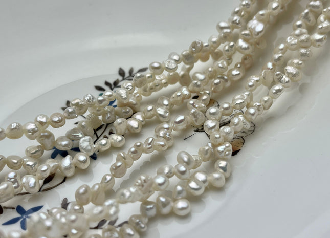 4x5-6 mm AA Natural White Color Keshi Nugget Freshwater Pearl Bead Top Drilled Keshi Pearl Genuine Freshwater Tiny Keshi Pearls #P2194