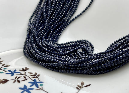 2-2.5 mm Faceted Round Tiny Blue Sandstone Gemstone Beads Genuine Natural Sandstone Loose Beads 13 Inches Strand #4112