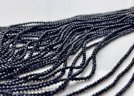 2-2.5 mm Faceted Round Tiny Blue Sandstone Gemstone Beads Genuine Natural Sandstone Loose Beads 13 Inches Strand #4112
