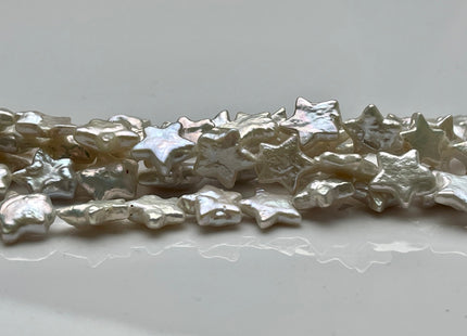 3 Pieces 10-11 mm Rare Natural White Star Flower Shape Genuine Freshwater Pearl Beads Genuine High Luster Limited Edition Beads #P2142