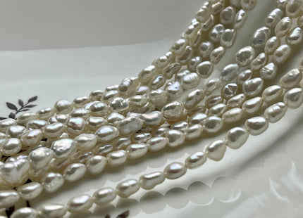 3-4mm 5-7mm AAAAA Natural White Keshi Nugget Freshwater Pearl Center Drilled Keshi Pearl Genuine Super High Luster Tiny Keshi Pearl #P2150