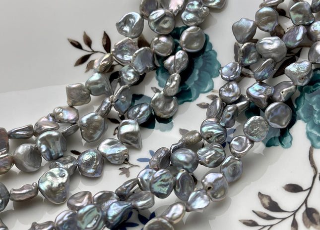 8-9 mm 9-10 mm AA Gray Color Keshi Freshwater Pearls Top Drilled Keshi Pearl Beads High Luster Genuine Keshi Freshwater Pearls #P2147