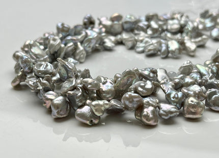 7-9x9-12 mm AA Gray Color Keshi Freshwater Pearls Top Drilled Keshi Pearl Beads High Luster Genuine Keshi Freshwater Pearls #P2148